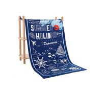 (Style S) Large Extra Striped Microfibre Lightweight Beach Towel Dry Travel Towel Articles