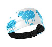 Style Sheep Turquoise White no slip yoga headband Stretchy hairband for Workouts Gym make up basketball accesorios para el cabello de mujeres