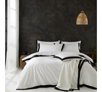 Style Sisters Textured Cotton Double Duvet Cover Set with Pillowcases Ivory