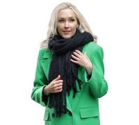 Style Slice Blanket Scarf Women Ladies Scarves Oversized Scarf Tartan Scottish Blanket Shawl Winter Wraps Scarves Women Winter Scarfs Women Pink Grey Black Mustard Red (black-01)
