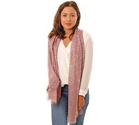 Style Slice Evening Star Sparkle Scarves for Women - Lightweight Shawl Wedding Foil Print Scarf Wrap - Star Lights