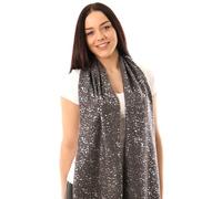 Style Slice Evening Star Sparkle Scarves for Women - Lightweight Shawl Wedding Foil Print Scarf Wrap - Star Lights