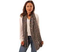 Style Slice Evening Star Sparkle Scarves for Women - Lightweight Shawl Wedding Foil Print Scarf Wrap - Star Lights