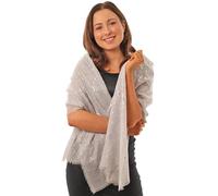 Style Slice Evening Star Sparkle Scarves for Women Lightweight Shawl Wedding Foil Print Scarf Wrap Stars and Moons Shimmer Silver