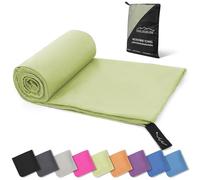 Style Slice Microfibre Cloth Towel Quick-Dry, Lightweight, Super Absorbent Travel Towel for Sports, Beach, Gym, Camping, Hiking, Drying - Small Medium Large XL (Green, Large 180cm x 90cm)