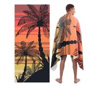 Style Slice Quick Dry Microfibre Beach Towel Palm Sunset 200x90cm