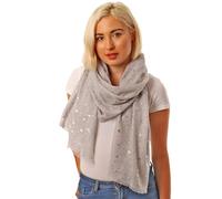 Style Slice Star Moon Scarf for Women, Lightweight Foil Shawl Wrap