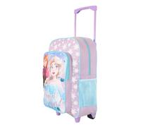 Style Smart Kids Character Luggage Cabin Trolley Case | Wheeled Suitcase for Boys & Girls | Lightweight Hand Luggage Backpack with Adjustable Handle | Multiple Pockets & Shoulder Strap (Blue Frozen)