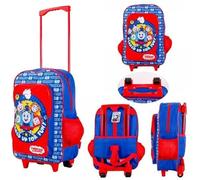 Style Smart Kids Character Luggage Cabin Trolley Case | Wheeled Suitcase for Boys & Girls | Lightweight Hand Luggage Backpack with Adjustable Handle | Multiple Pockets (Thomas The Tank Engine)