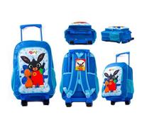 Style Smart Kids Character Luggage Cabin Trolley Case | Wheeled Suitcase for Boys & Girls | Lightweight Hand Luggage Backpack with Adjustable Handle | Multiple Pockets & Shoulder Strap (Bing)