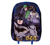 Style Smart Kids Folding Trolley Bag | 16-Inch Lightweight Rolling Suitcase for Boys & Girls | Foldable School & Travel Kid Luggage with Adjustable Handle (Batman)
