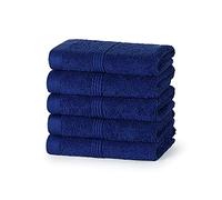 Style Spot 500 GSM Extra Thick Plush Royal luxury Egyptian Cotton Towels Highly Absorbent Durable Hotel & Spa Bathroom (Set of 4) Machine Washable (Navy, Hand Towel