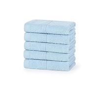 Style Spot 500 GSM Extra Thick Plush Royal luxury Egyptian Cotton Towels Highly Absorbent Durable Hotel & Spa Bathroom (Set of 4) Machine Washable (Sky Blue, Hand Towel)