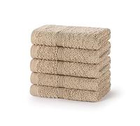 Style Spot 500 GSM Extra Thick Plush Royal luxury Egyptian Cotton Towels Highly Absorbent Durable Hotel & Spa Bathroom (Set of 4) Machine Washable (Latte, Hand Towel)