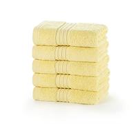 Style Spot 700 GSM Extra Thick Plush Royal Luxury Egyptian Cotton Towels Highly Absorbent Durable Hotel & Spa Bathroom (Set of 4) Machine Washable (Lemon, Bath Sheet)