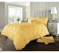 Style Spot Alford Duvet Cover Set Bedding Set Pillowcase Beautiful Alford Design Super Soft Pintuck Pleated King Duvet Set Ochre