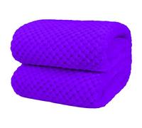 Style Spot Cosy Soft Warm Fleece Blanket - Cuddly Throws For Couch, Bed & King Size (Purple, 200 X 240)