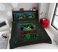 Style Spot Gaming Duvet Set Breathable Polycotton Soft & Comforter Covers Multi Color Printed with Matching Pillowcase Game Mode Activated Duvet (Single)