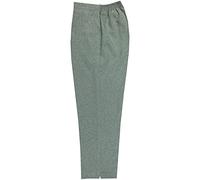 Style Spot Ladies Womens Half Elasticated Waist Work Stretch Trouser with Pockets Pants Machine Washable Casual Trouser (Sage Green, 22 Size 29")