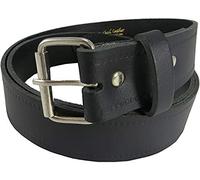 Style spot MENS REAL GENUINE LEATHER STYLISH JEANS TROUSER WAIST BELT CASUAL (Small - 29-32, Black - 1.5" Inch)