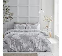 Style Spot New Printed Duvet Cover Set Bedding Set With Pillowcase Beautiful Design Super Soft Magnolia Dreams Grey King