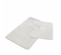 Style Spot Original Luxury Soft Cozy and Smooth Gr ath Mat set 2 Piece, Doormat Bathroom Shower Rugs, Anti-slip Shower Water Absorbent, Easy to Dry, Durable, Easy to store (White)