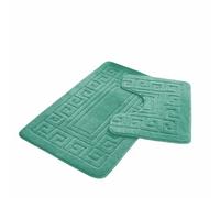 Style Spot Original Luxury Soft Cozy and Smooth Gr ath Mat set 2 Piece, Doormat Bathroom Shower Rugs, Anti-slip Shower Water Absorbent, Easy to Dry, Durable, Easy to store (Teal)