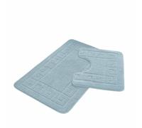 Style Spot Original Luxury Soft Cozy and Smooth Gr ath Mat set 2 Piece, Doormat Bathroom Shower Rugs, Anti-slip Shower Water Absorbent, Easy to Dry, Durable, Easy to store (Aqua)