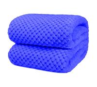 Style Spot Popcorn Throws Cuddly Cosy Soft Warm Fleece Blanket For Couch & Bed, 2 Seater & 3 Seater Sofa Cover, Large Luxury Throws, Double & King Size (Blue, 150 X 200)