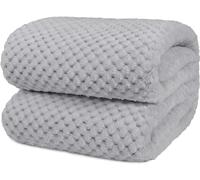 Style Spot Popcorn Throws Cuddly Cosy Soft Warm Fleece Blanket For Couch Sofa & Bed 2 Seater Sofa Cover 3 Seater Sofa Throw Large Luxury Throws Double & King Size (Silver, Double: 150 X 200)