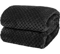 Style Spot Popcorn Throws Cuddly Cosy Soft Warm Fleece Blanket For Couch Sofa & Bed 2 Seater Sofa Cover 3 Seater Sofa Throw Large Luxury Throws Double & King Size (Black, Double: 150 X 200)