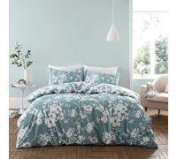 Style Spot Printed Duvet Cover Set Bedding Set Pillowcase Beautiful Printed Design Super Soft Cotton (Eliza Floral Green Double)