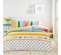 Style Spot Printed Duvet Cover Set Bedding Set Pillowcase Beautiful Printed Design Super Soft Cotton (Happy Thoughts Multi Double)