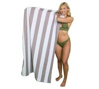 Style Spot Sand Free Extra-Large Jumbo Beach Cotton Towels Lightweight Soft and Quick Dry Swim beach Towel with Multi-Options for Outdoor Traveling on Vacation (Cabana Stripe, Light Grey)