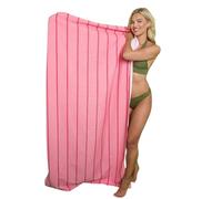 Style Spot Sand Free Extra-Large Jumbo Beach Cotton Towels Lightweight Soft and Quick Dry Swim beach Towel with Multi-Options for Outdoor Traveling on Vacation (Pin Stripe, Pink)