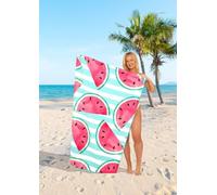 Style Spot Sand Free Printed Beach towel Lightweight Beach Cotton Towels Soft and Quick Dry Swim Beach Towel with Multi-Options for Outdoor Traveling on Vacation (Watermelon Stripe)