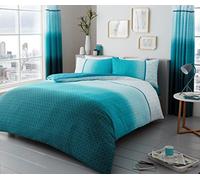 Style Spot Urban Ombre Duvet Set Bedsheet for Adults, Soft and Smooth, Bedroom Prints, Stain-Free Sheets (Teal, Double)