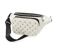 Style Spot Waist Bag Running Belt for Man & Women with 4-Zipper Pockets & Adjustable Belt for Holidays, Hiking & Outdoors Fanny Pack Travel Money Pouch (One Size, White Colour Padded Studded)