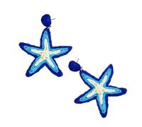 Style Starfish Earrings Geometric Pattern Bra Women Seek Unique Design Fashion Statement Piece Vintage, フリーサイズ