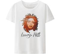 Style The Fugees T Shirt Men Vintage Hip Hop Reggae Fusion Soul Music Lauryn Hill Tshirt Male Print Summer Short Sleeve Tees Size L White