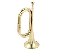 Style Trumpet | Cavalry Trumpet Brass | Golden Bugle Toy Trumpet | Musical Instrument for Band and Orchestra, Fashionable Brass Cavalry Trumpet - 12.01 Inches