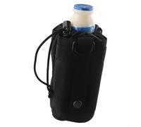 Style Water Flask Holder Sling Pouch for Hunting Fishing Running - 600D Fabric Belt Attachment 7.3cm Wide(Black)
