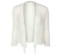 Style wise Fashion Womens Front Open Bolero Knitted Tie Up Shrug Ladies 3/4 Sleeve Cardigan Top