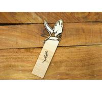 Style Works Bird Wood Bookmark, Flower Bookmark, Gifts Teacher, Gifts for Bird Lover, Gift for Reader, Bibliophile, Book Lover, Eco-Friendly Gift