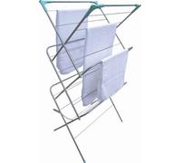 Style Worx 3-Tier Airer with Non-Slip Feet and Heavy Duty Construction, Space Saving Function Folds Flat, Ideal for Indoor and Outdoor Use, Metallic