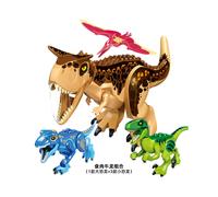 (Style X 4pcs) Large Dinosaur Figure Big Size Indominus T Rex Blocks Fit Lego Toys