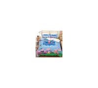 (style02, UK SINGLE 135x200cm) Peppa Pig Cartoon Quilt Duvet Doona Cover Bedding Set Single Double Queen NewUK