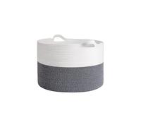 (style2) Large Cotton Rope Basket With Handle, Woven Baby Laundry Basket