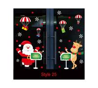 (Style25) Christmas Xmas Lovely Waterproof Glass Window Pvc Stickers Wall Decor Home