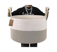 (style3) Large Cotton Rope Basket With Handle, Woven Baby Laundry Basket
